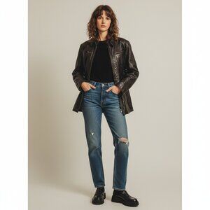 Women's Black Leather Jacket